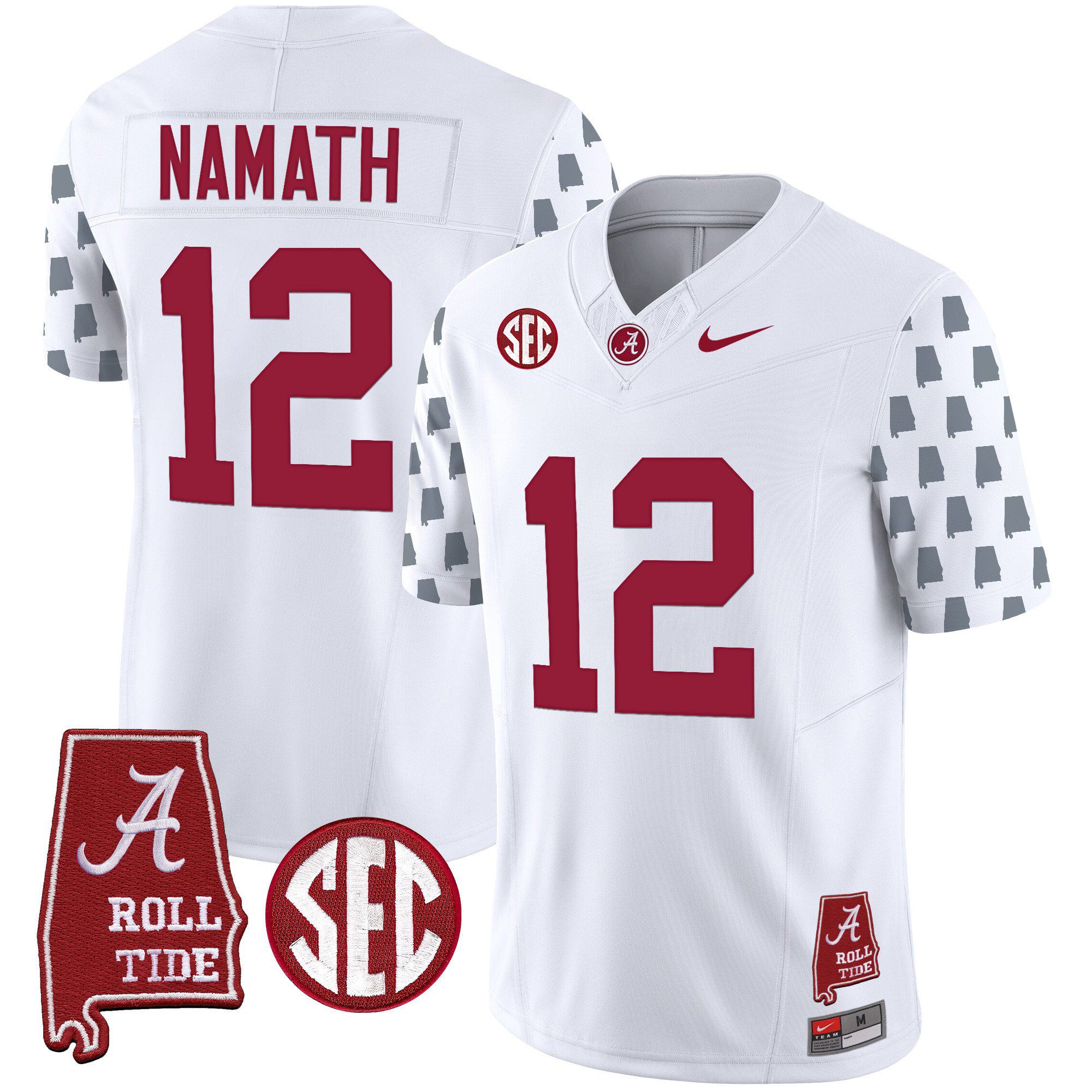 Men Alabama Crimson Tide #12 Namath White Vapor Limited 2024 Nike NCAA Jersey->indianapolis colts->NFL Jersey